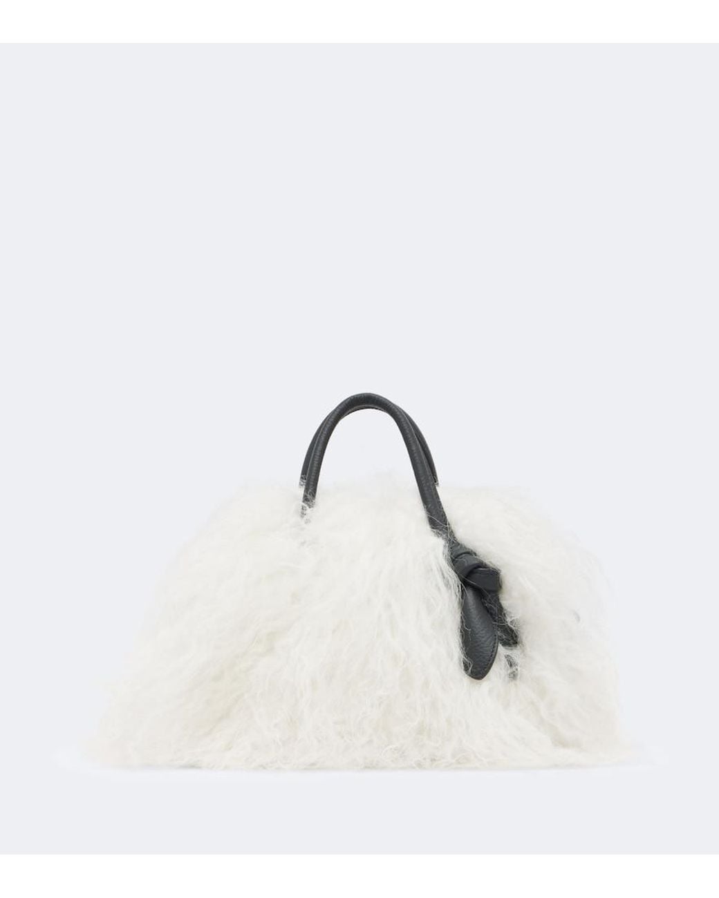 Jacquemus Black Turismo Small Shearling Bowling Bag