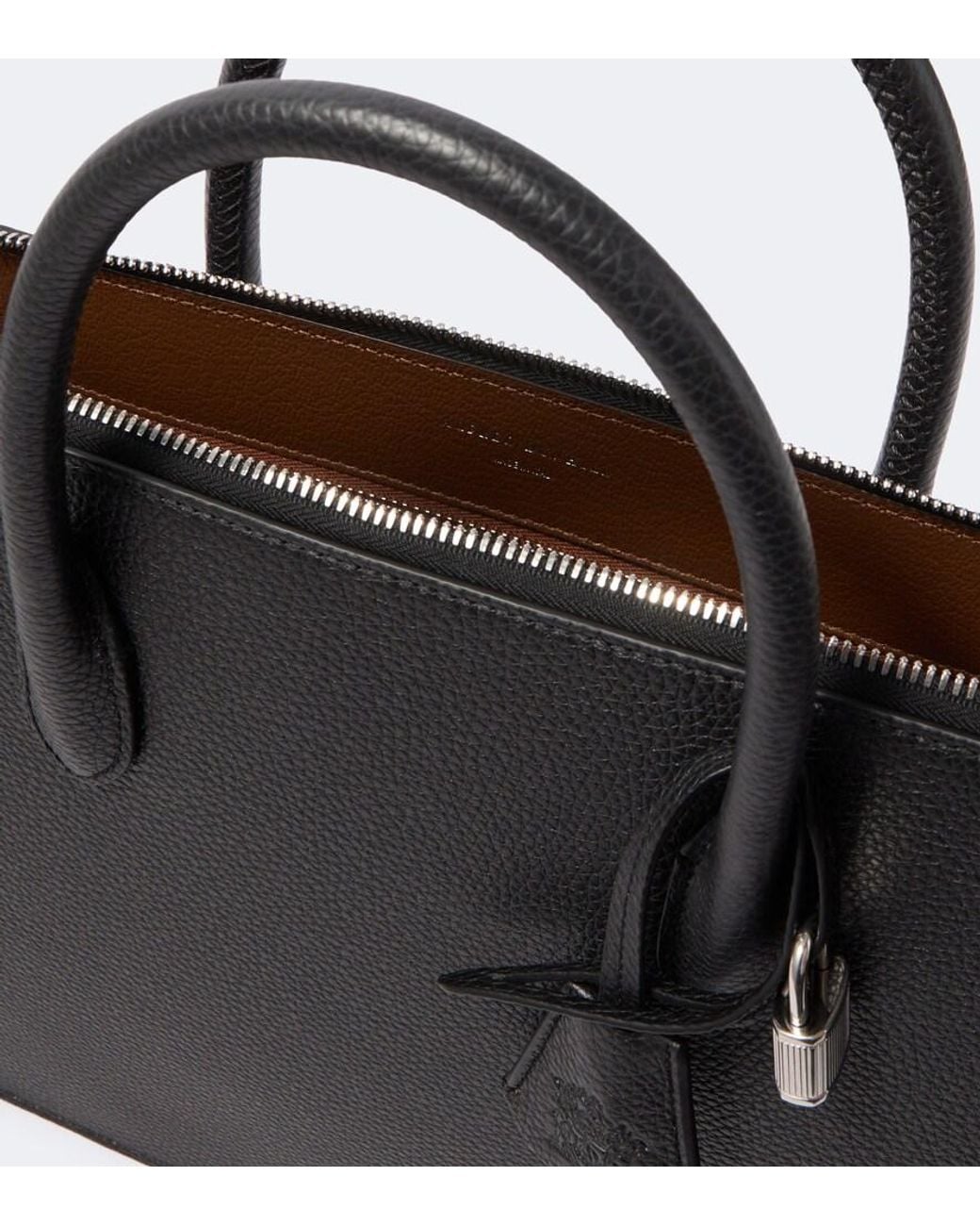Dunhill Black Leather Portfolio for men