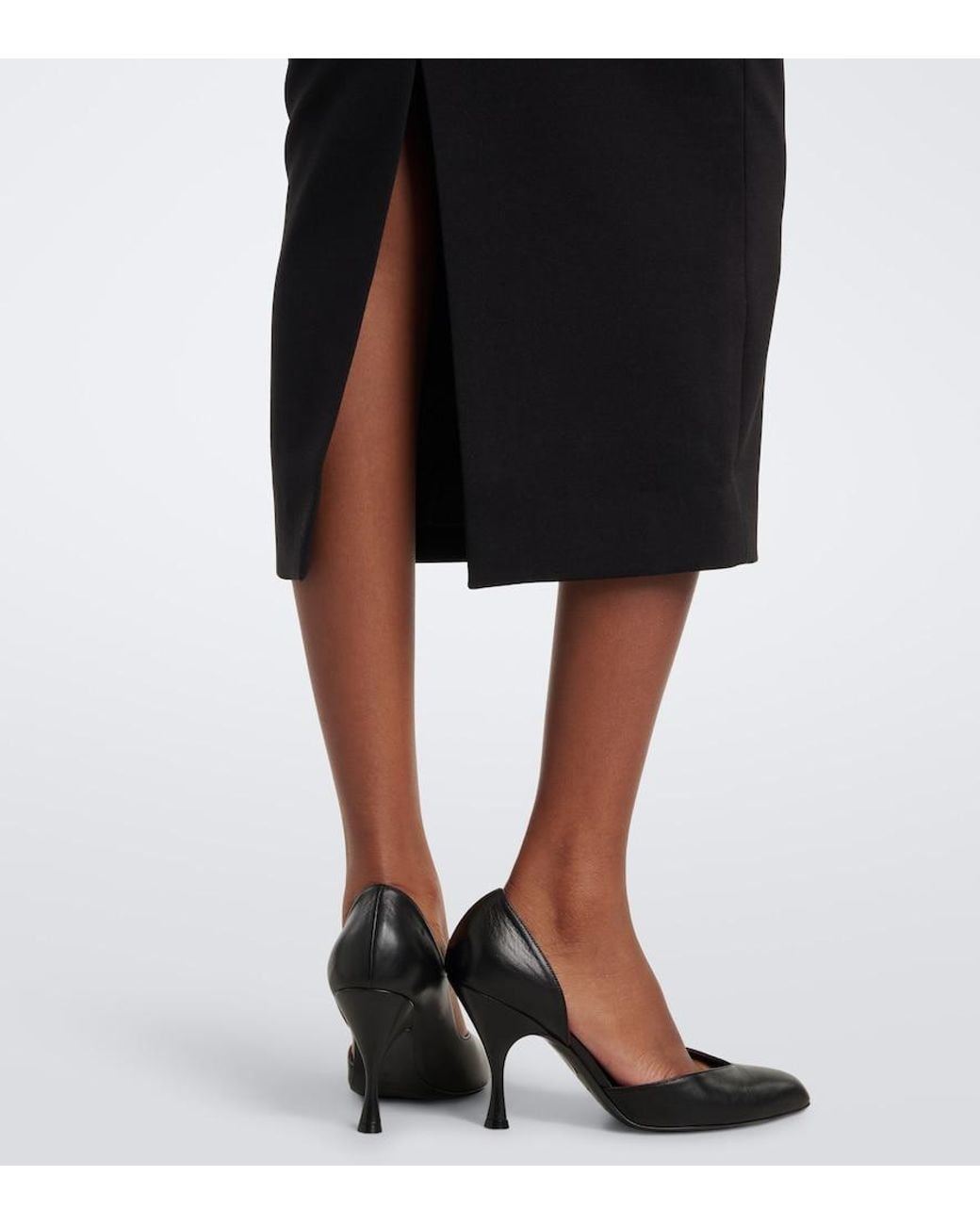 Roland Mouret Black Paneled Crepe Cocktail Dress