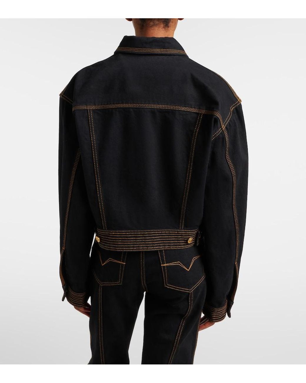 Versace Black Medusa Denim Jacket