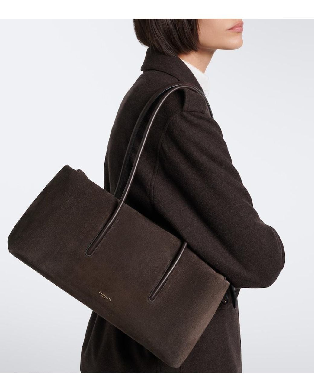 DeMellier London Black Stockholm Suede Shoulder Bag