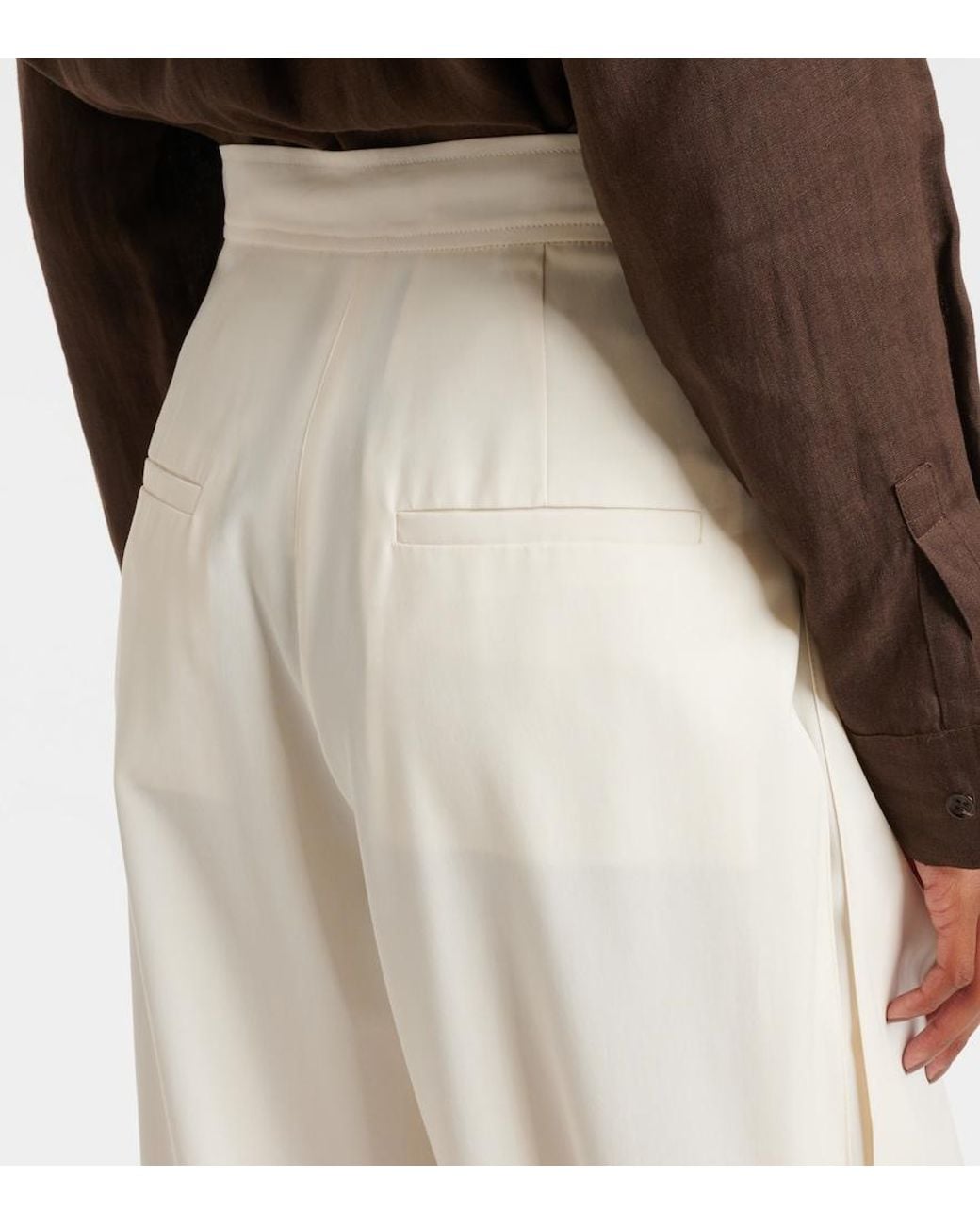 Max Mara White Coccole Cotton Pants