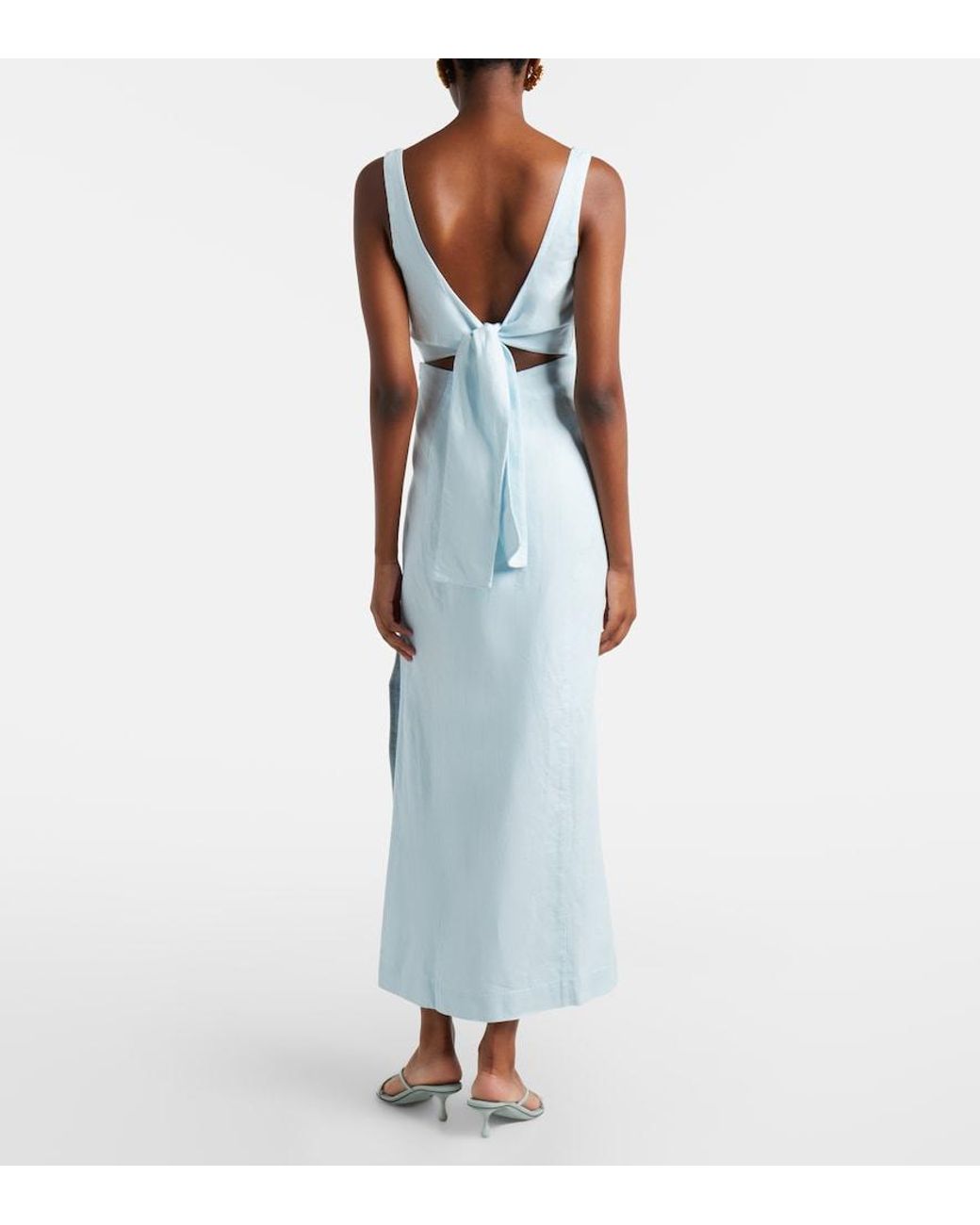 Sir White Linen Maxi Dress