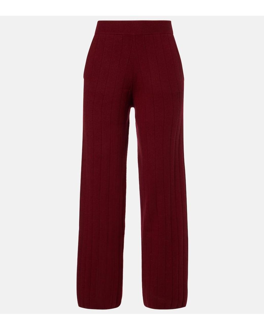 Max Mara Red Jardin Cashmere Sweatpants