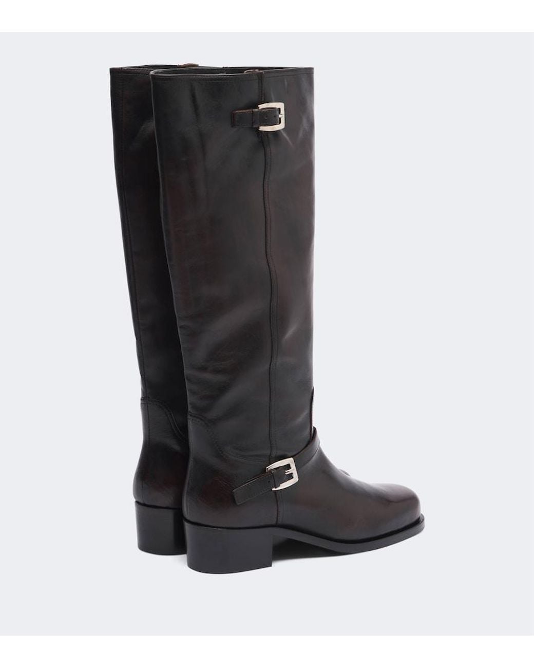 Staud Black Brooklyn Leather Knee-High Boots