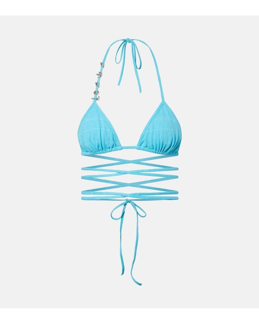 Loewe Blue Paula's Ibiza Jacquard Bikini Top