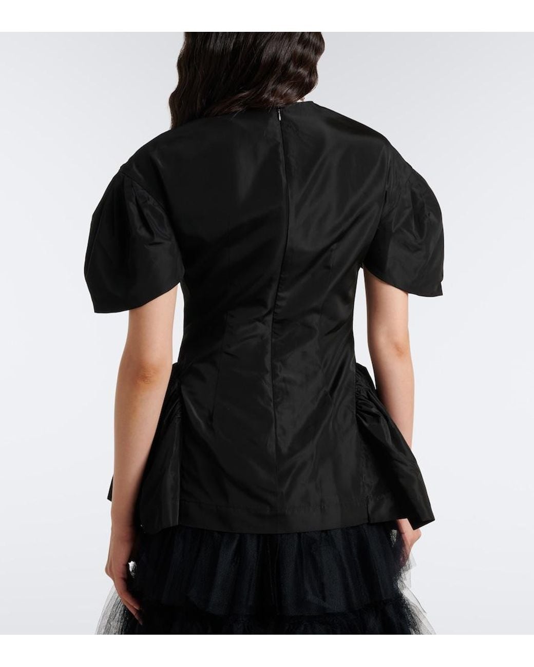 Simone Rocha Black Peplum Top