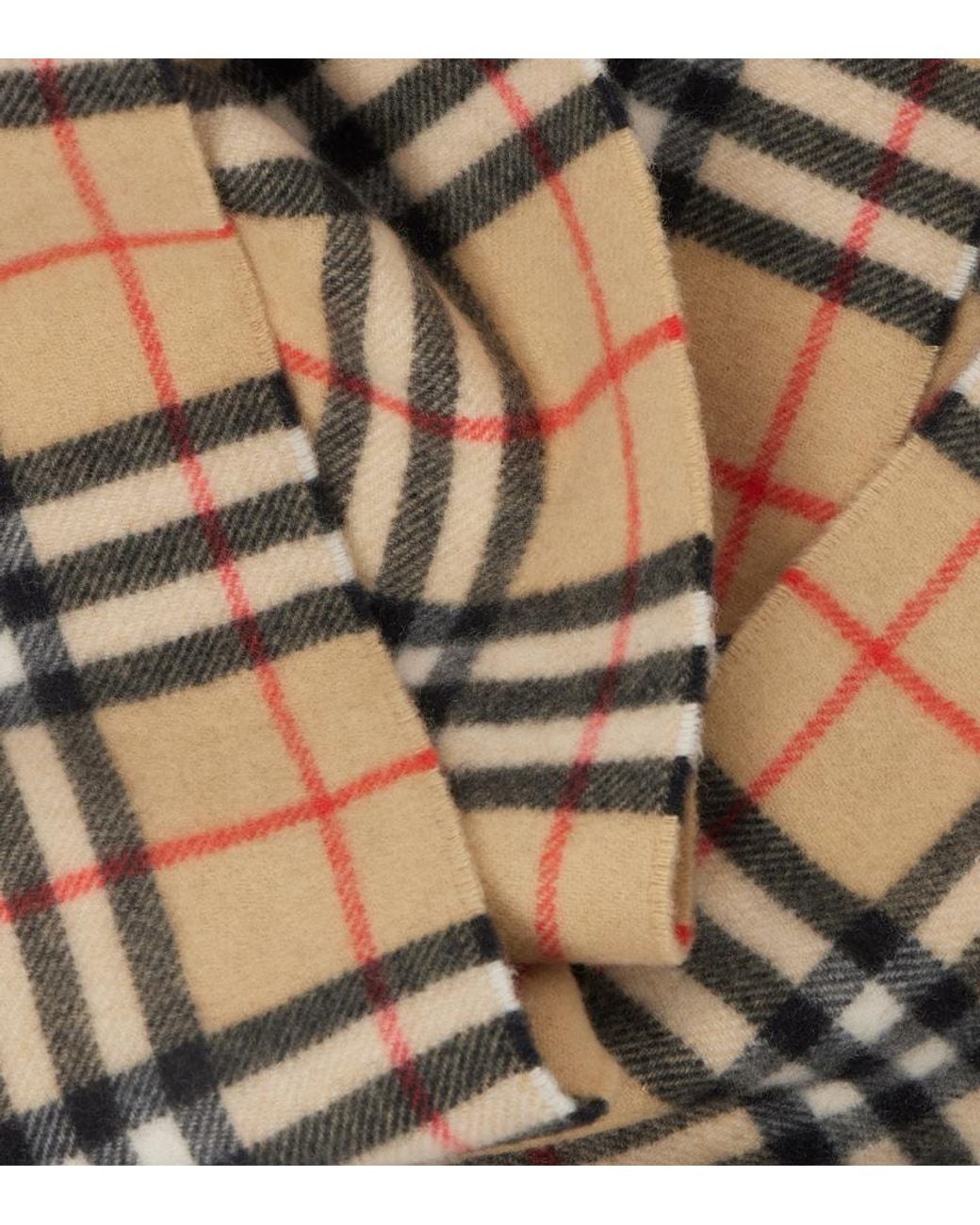 Burberry Metallic Check Cashmere Scarf