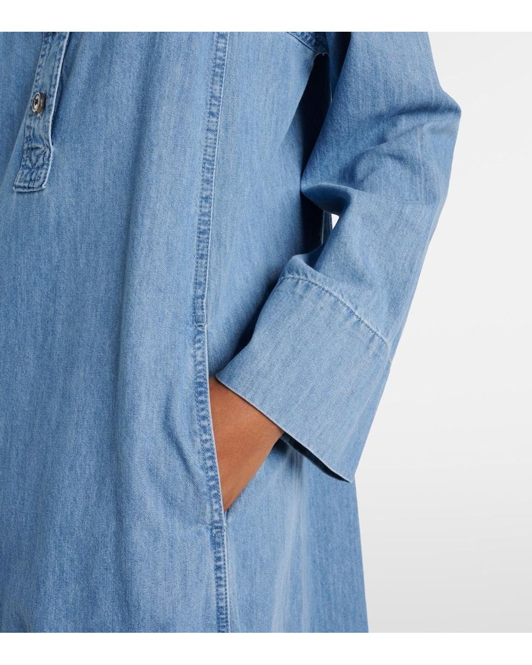 Dries Van Noten Blue Denim Maxi Dress