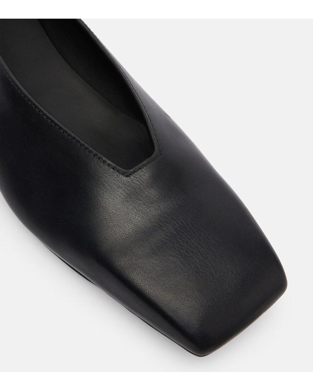 Rick Owens Black Leather Ballet Flats