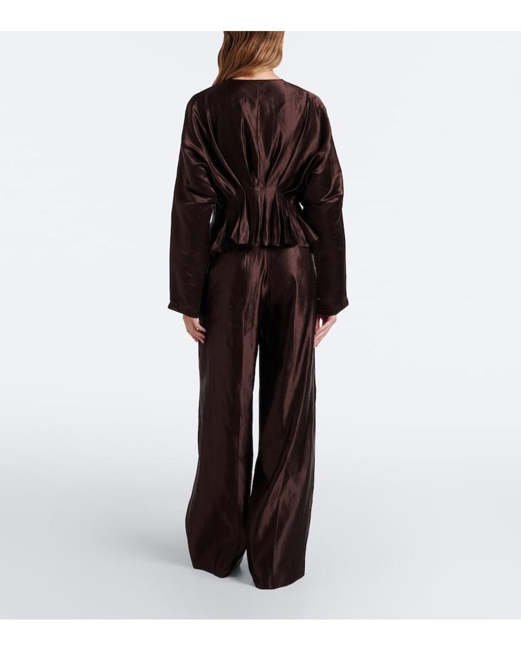 Joseph Brown Jnane Linen And Silk Wide-Leg Pants