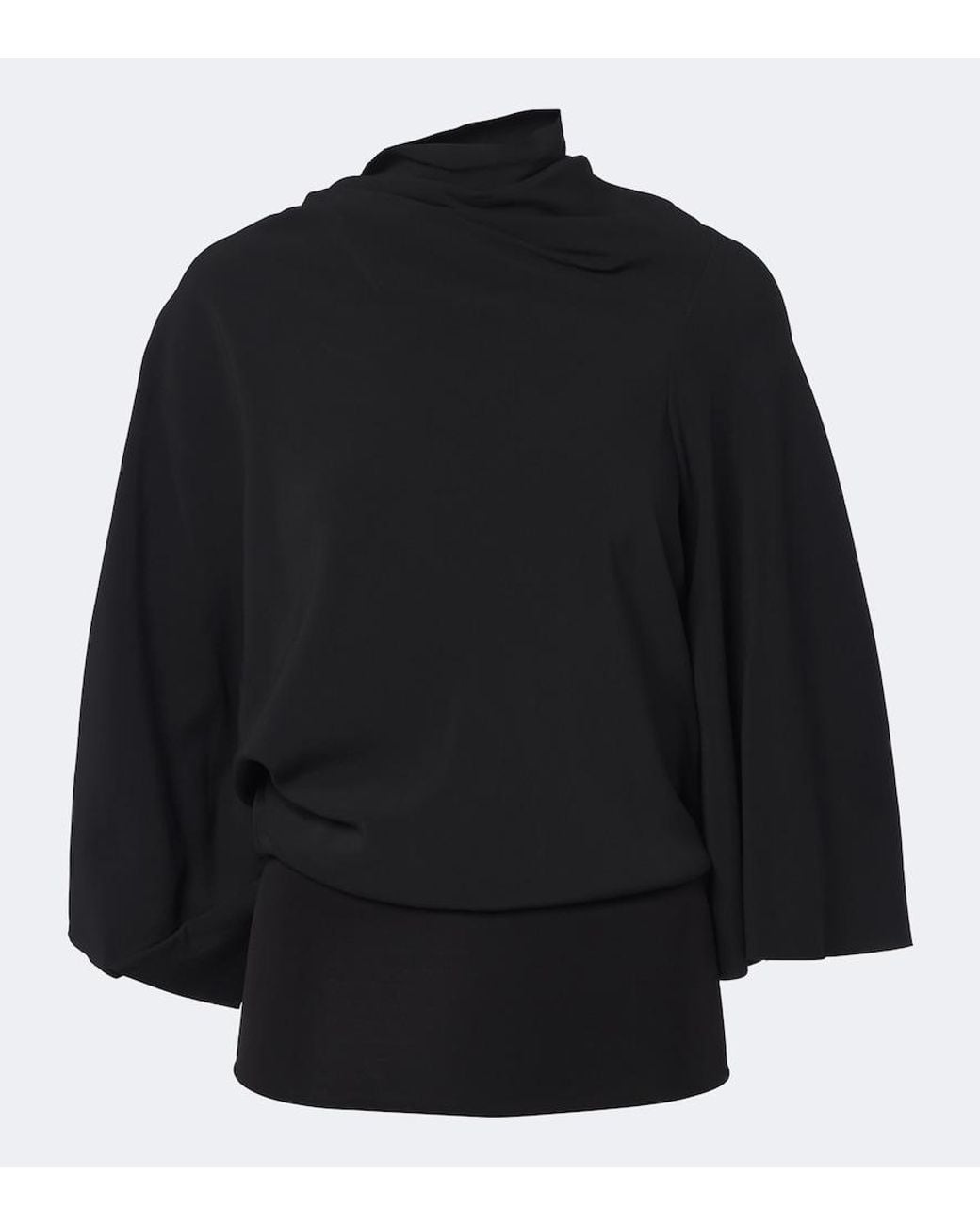 Rick Owens Black Cylinder Draped Top