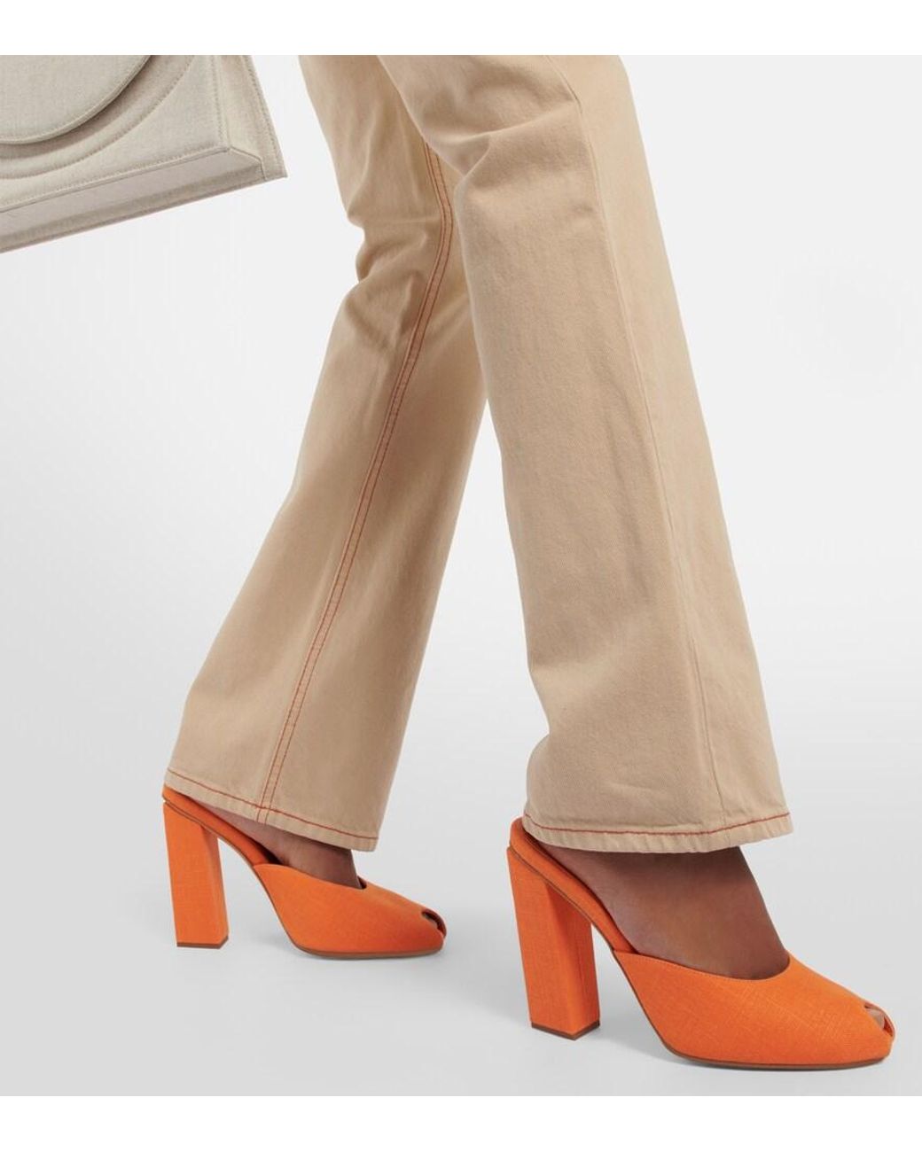 Gia Borghini Orange Rosie 38 Mules