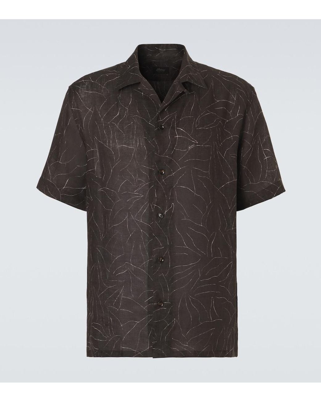 Camicia Bowling di Brioni in Black da Uomo