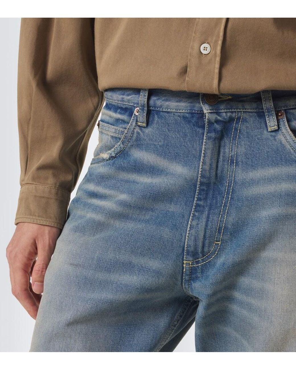 Prada Blue Straight Jeans for men