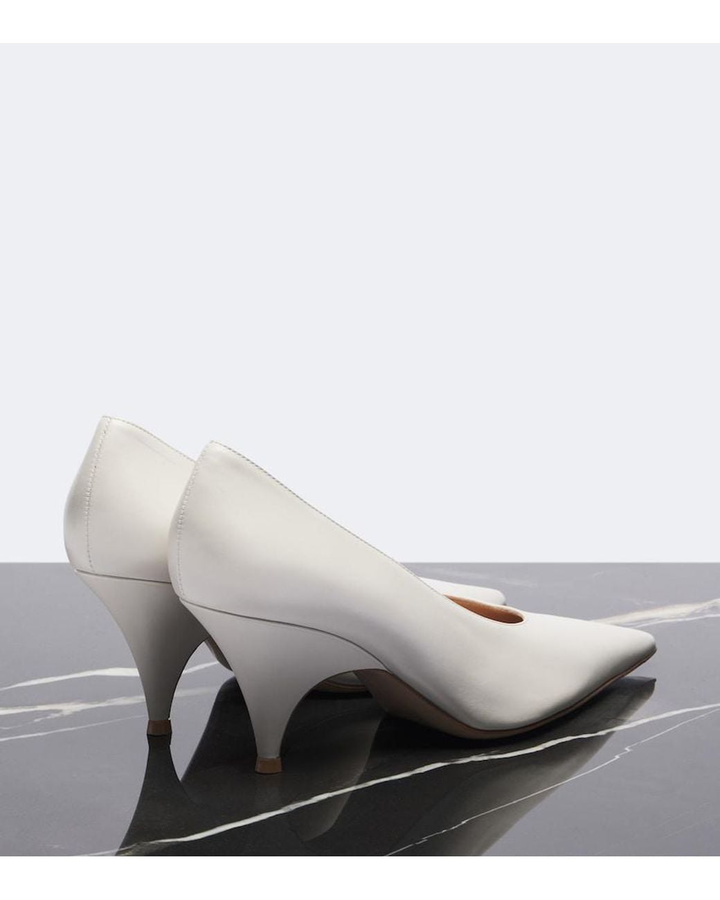 Gianvito Rossi White Sofia Leather Pumps