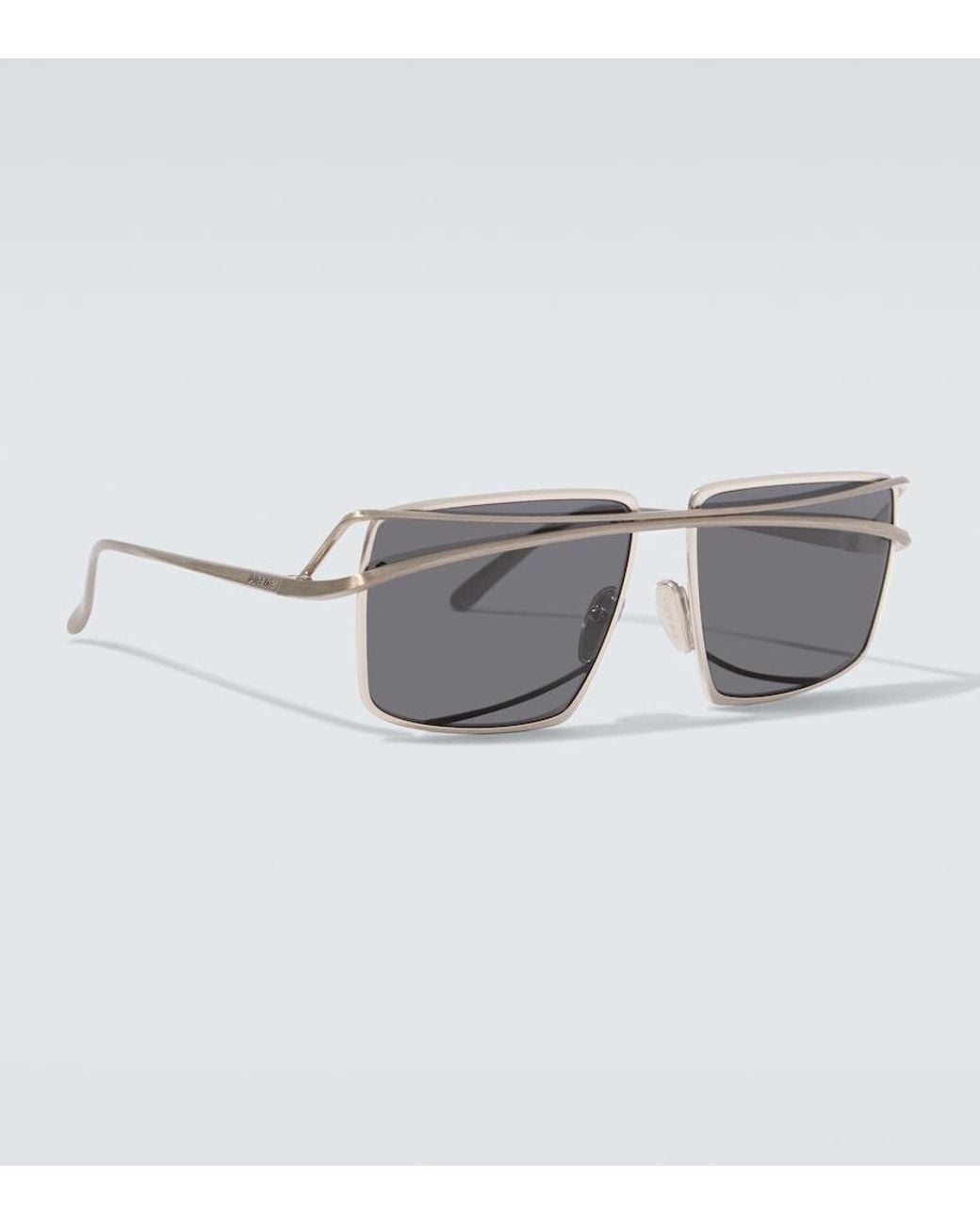 Prada Gray Square Sunglasses for men
