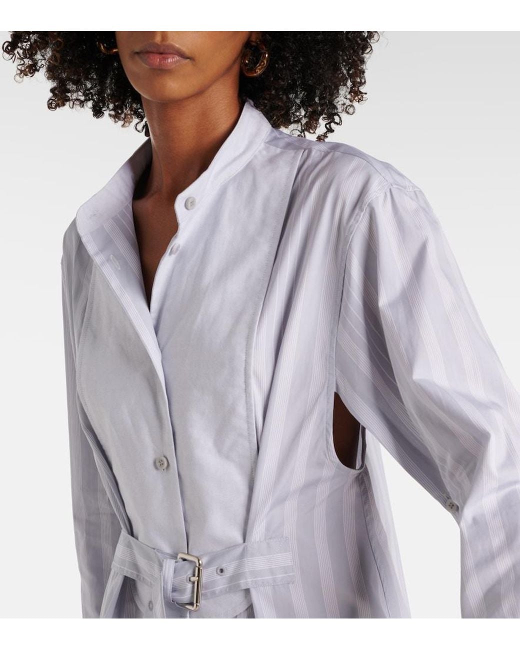 J.W. Anderson Blue Striped Cotton Shirt Dress