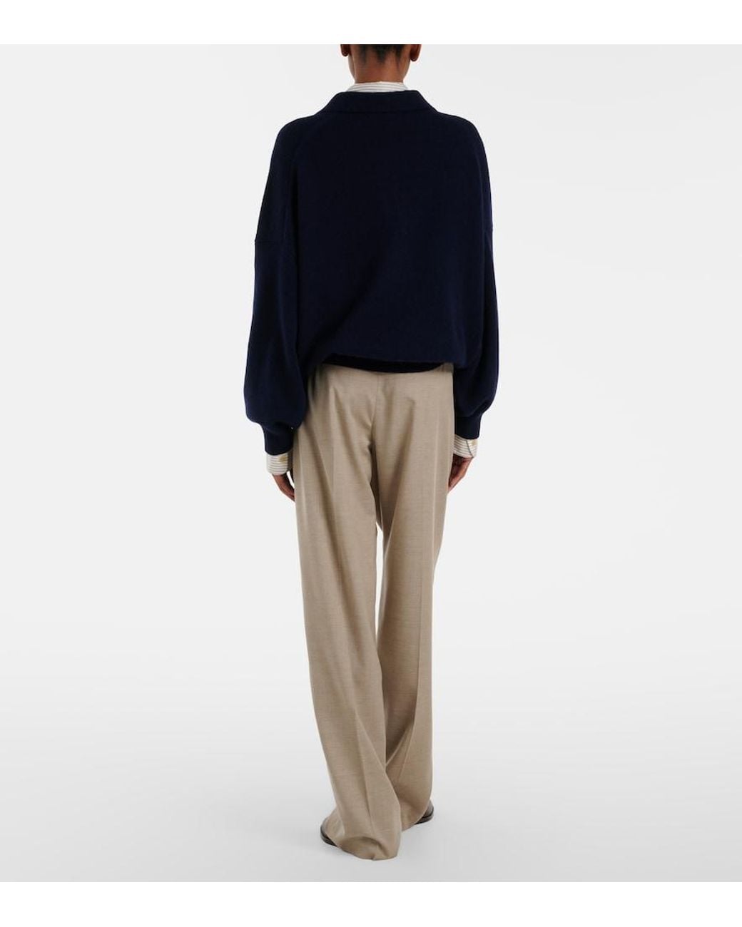 Frankie Shop Natural Gelso Wide-Leg Pants