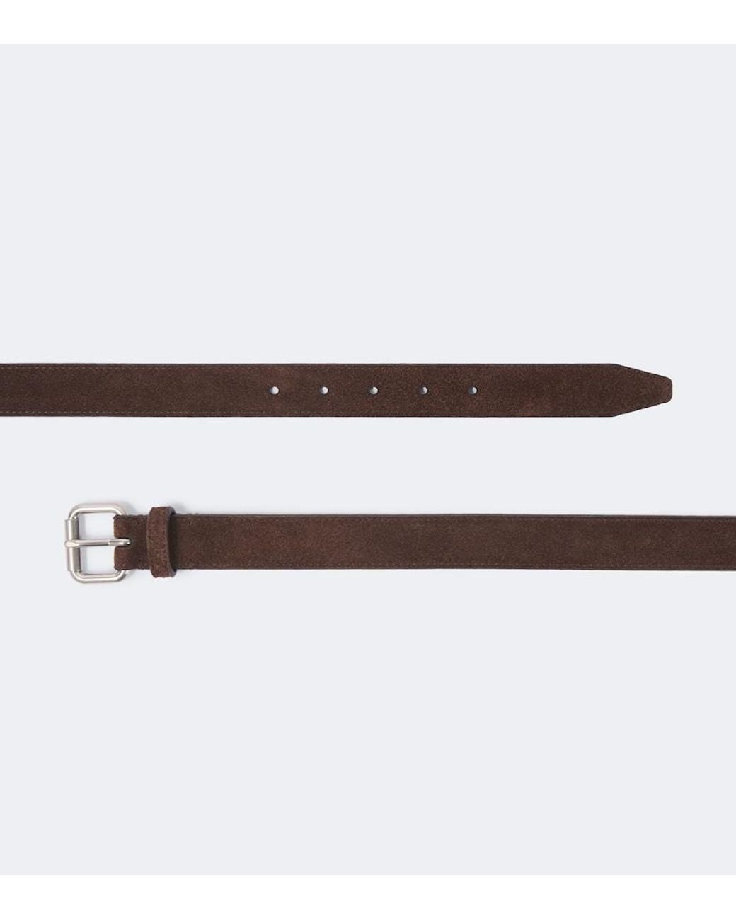 The Row Brown Geo Suede Belt for men