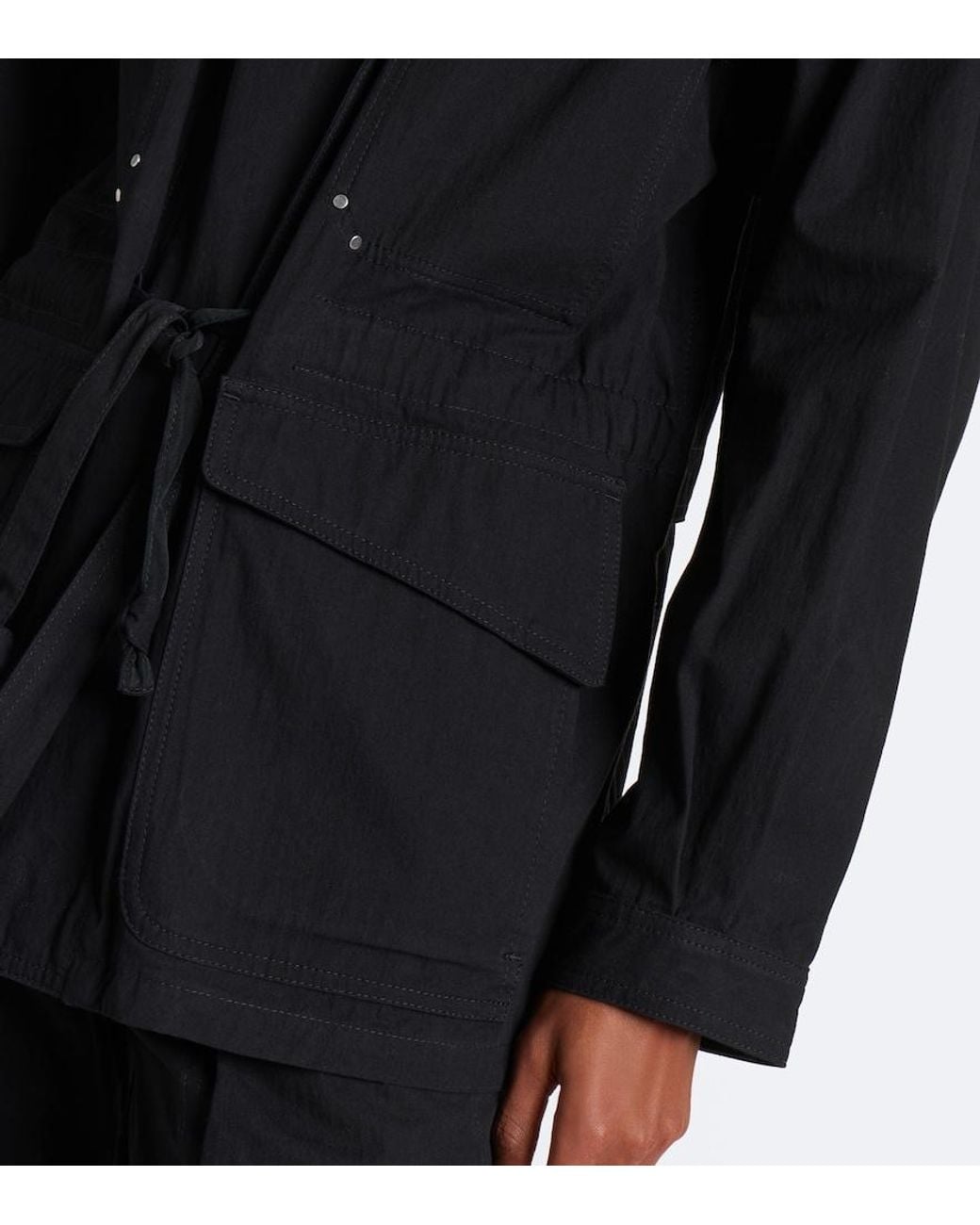 Isabel Marant Black Adelys Cotton-Blend Gabardine Jacket