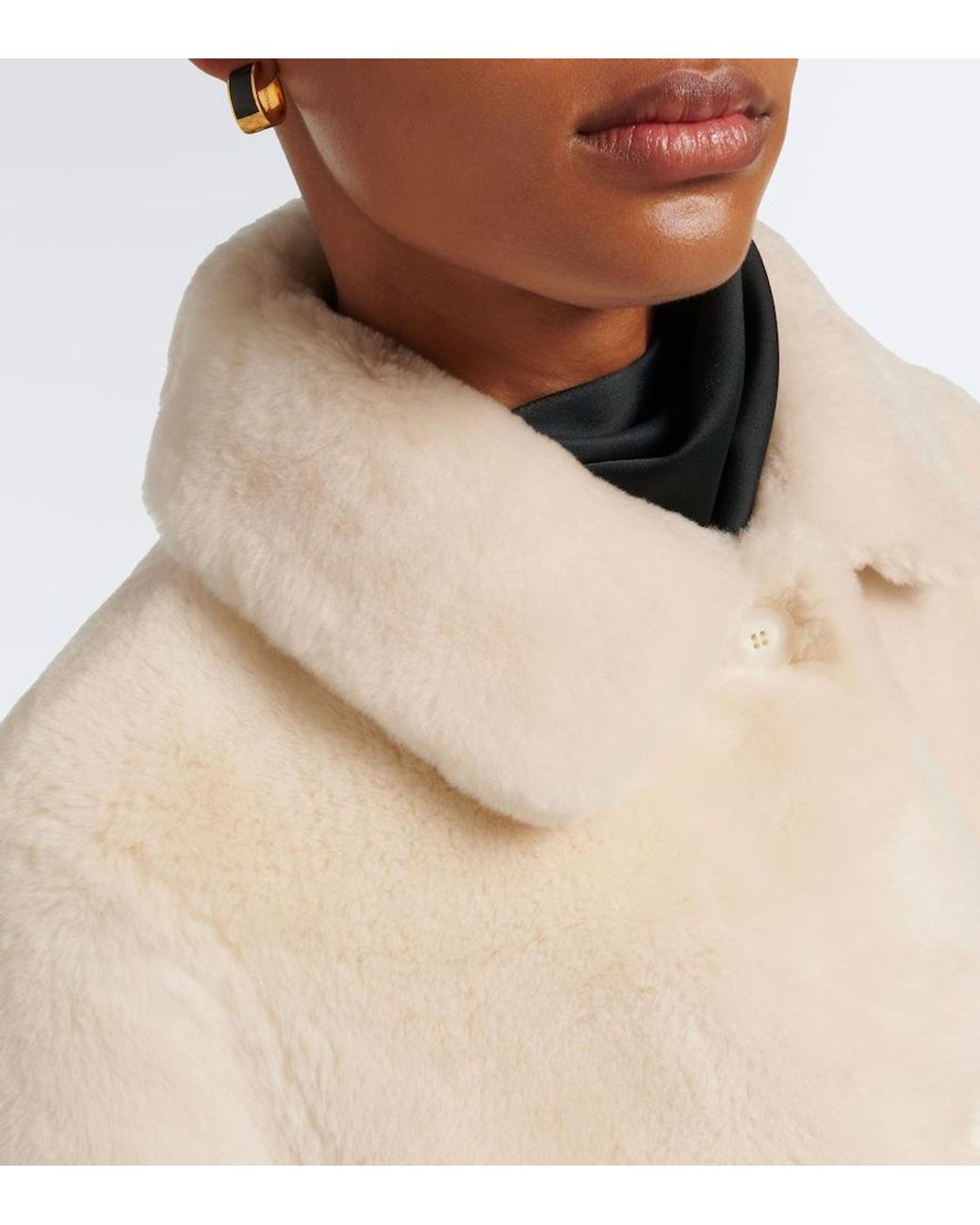 Yves Salomon Natural Shearling Jacket
