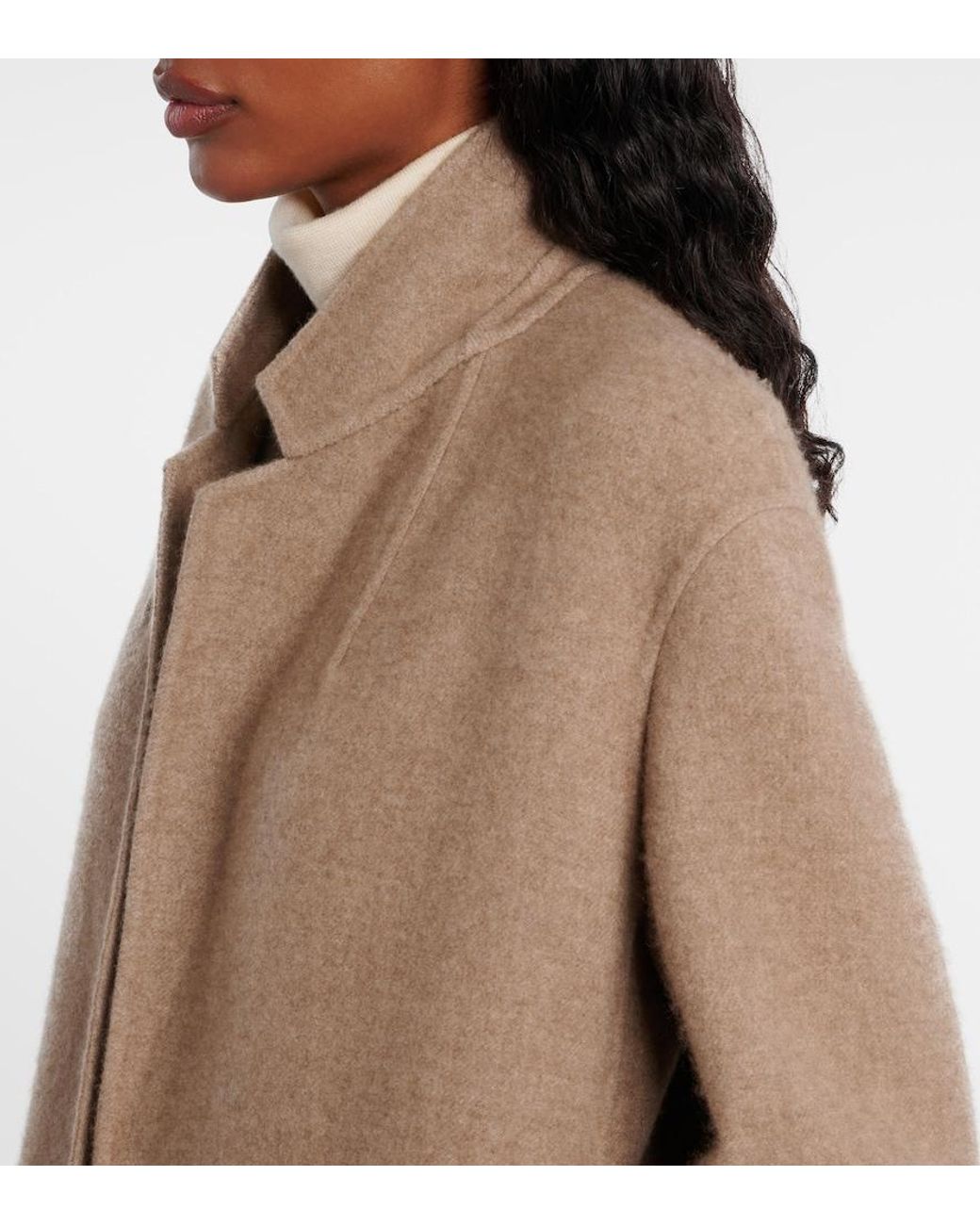 The Row Natural Fedra Cashmere And Cotton Coat