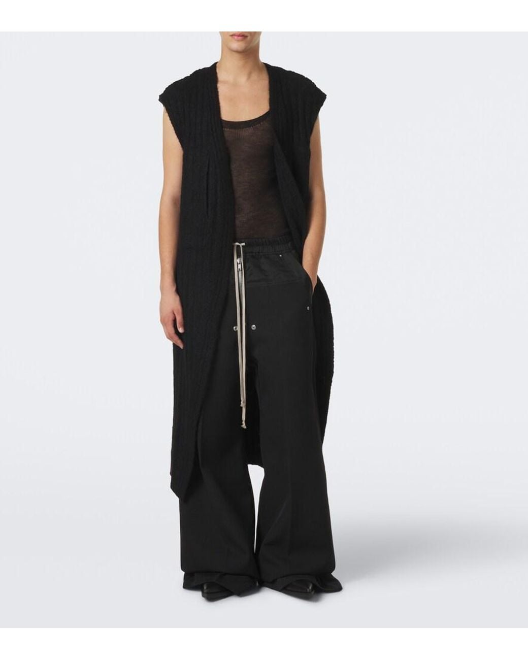 Rick Owens Black Lab Cashmere And Silk Sweater Vest for men
