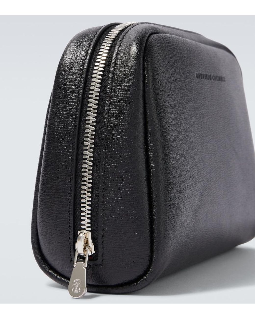 Brunello Cucinelli Black Leather Pouch for men