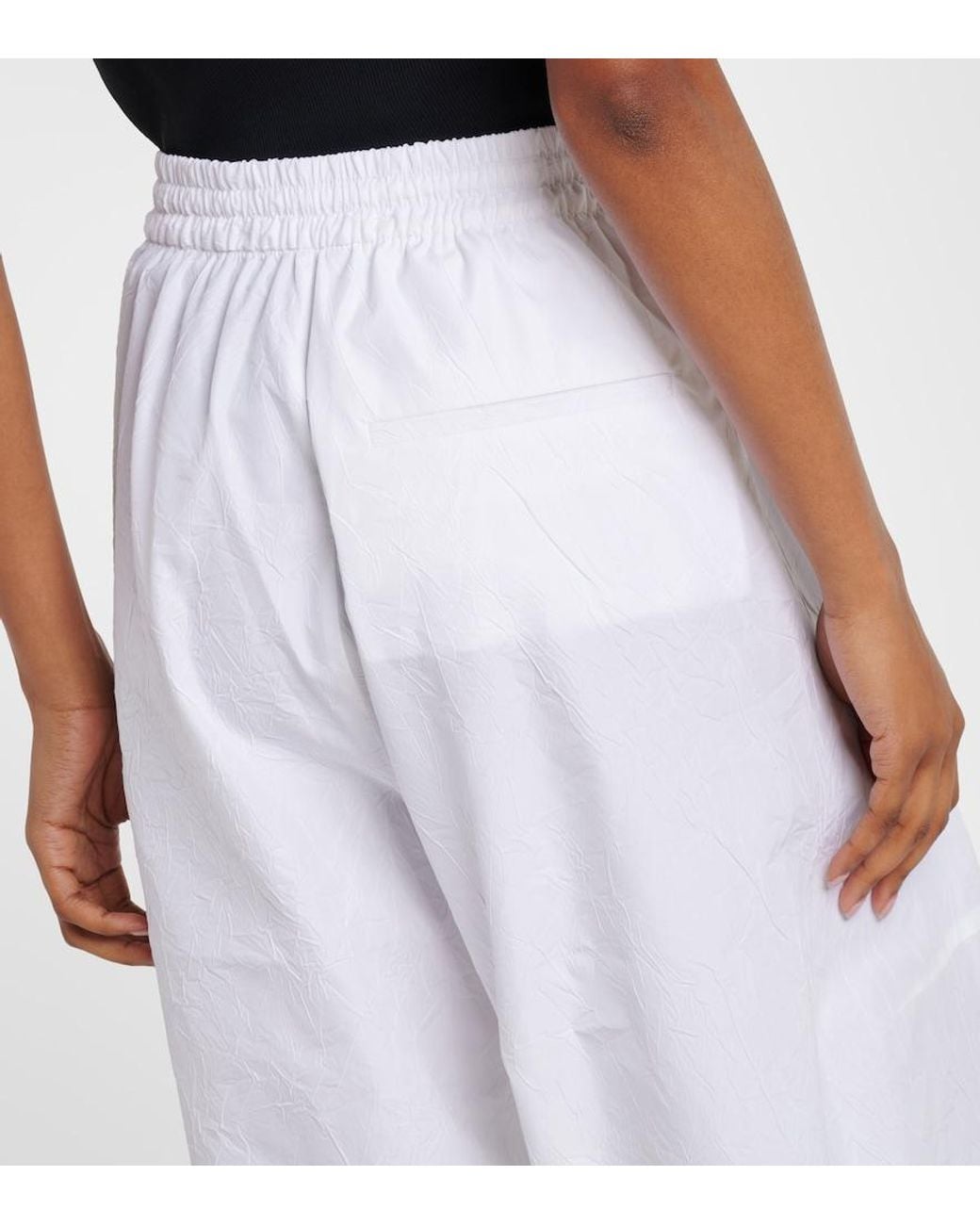 Rohe White Cotton-Blend Barrel-Leg Pants