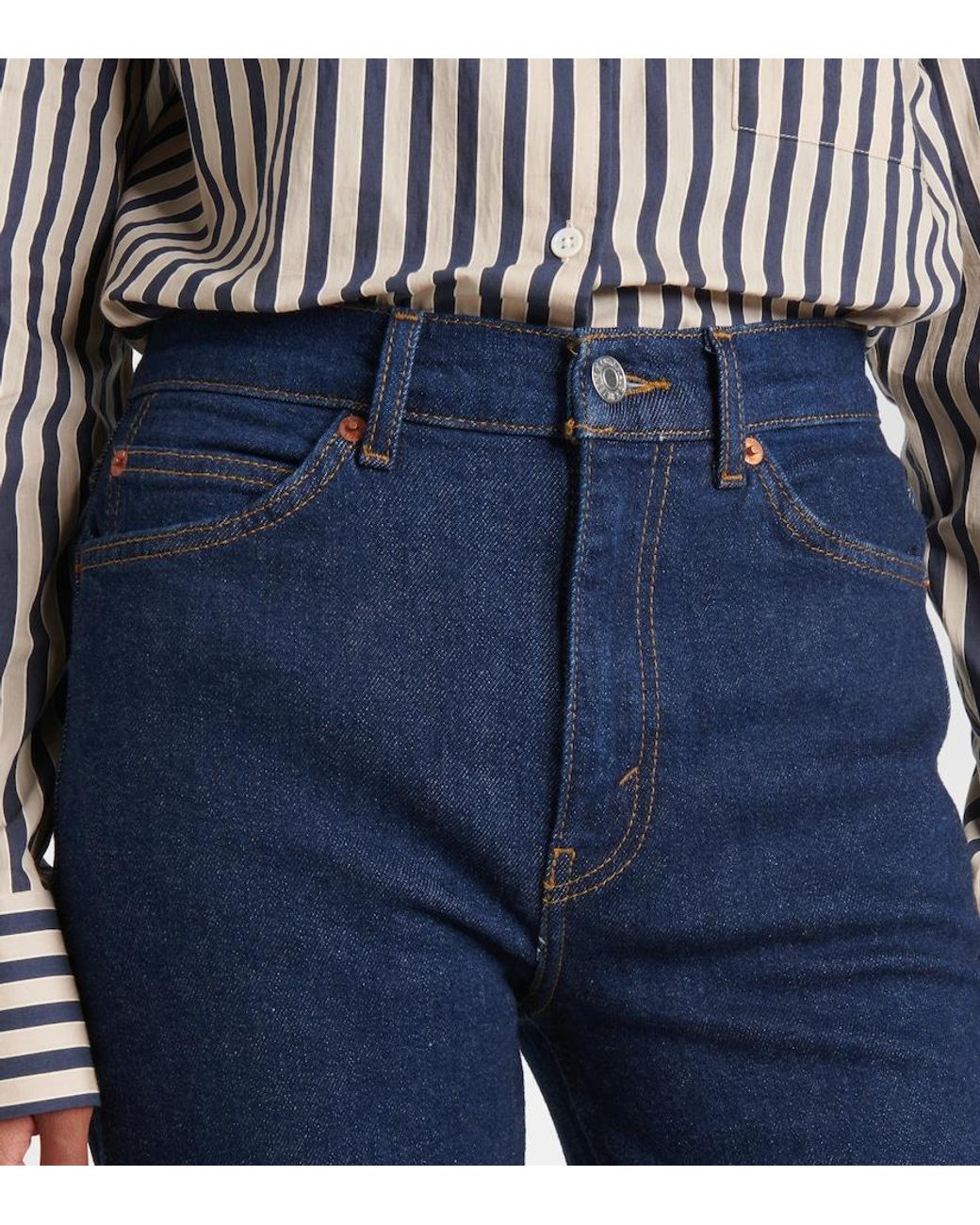 Re/done Blue 70S Straight Jeans
