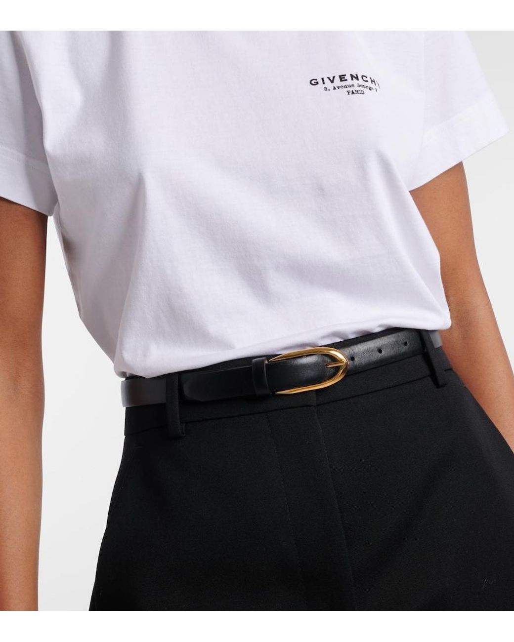 Cinturon Pinch De Piel Givenchy de color Black