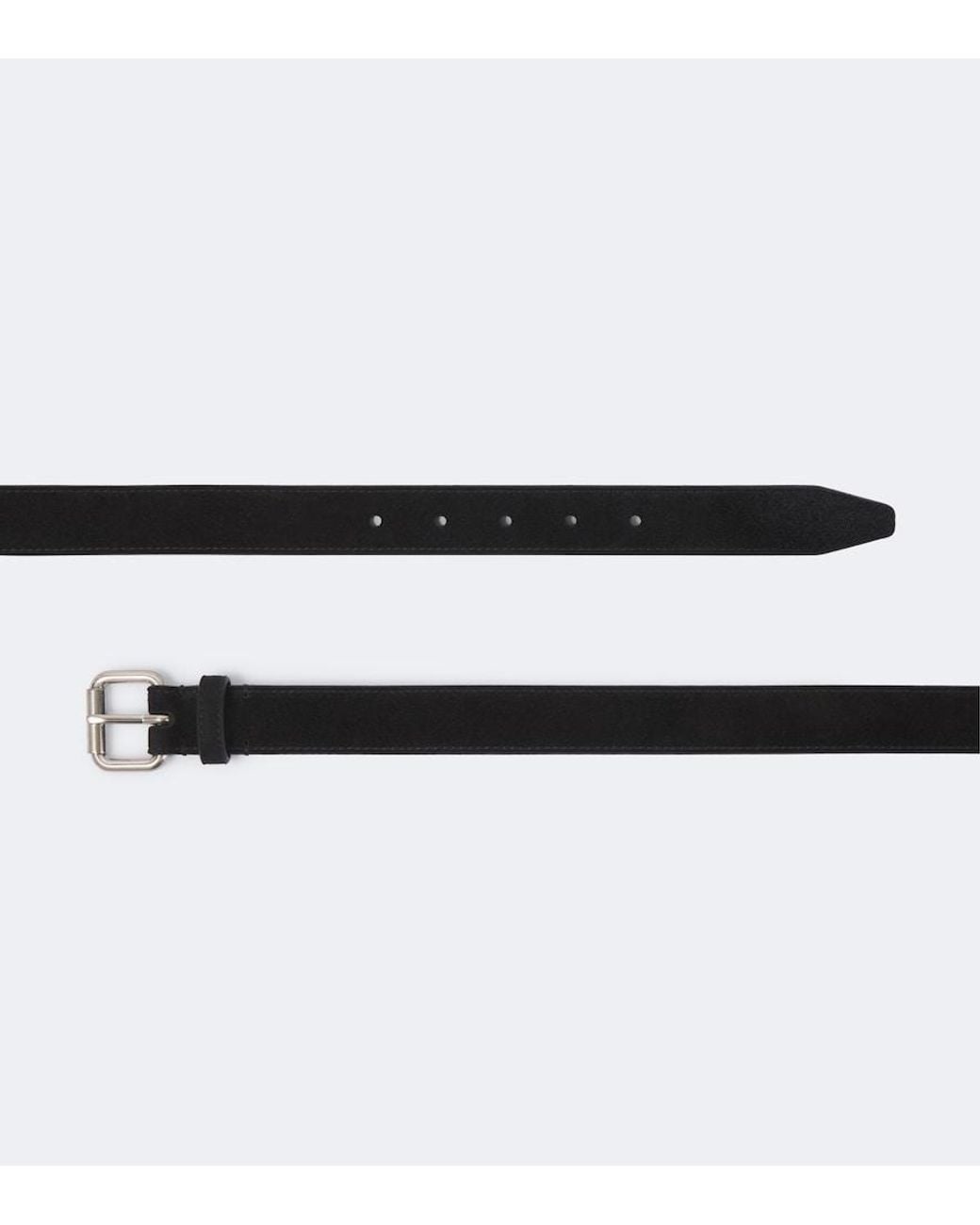 The Row Black Geo Suede Belt for men