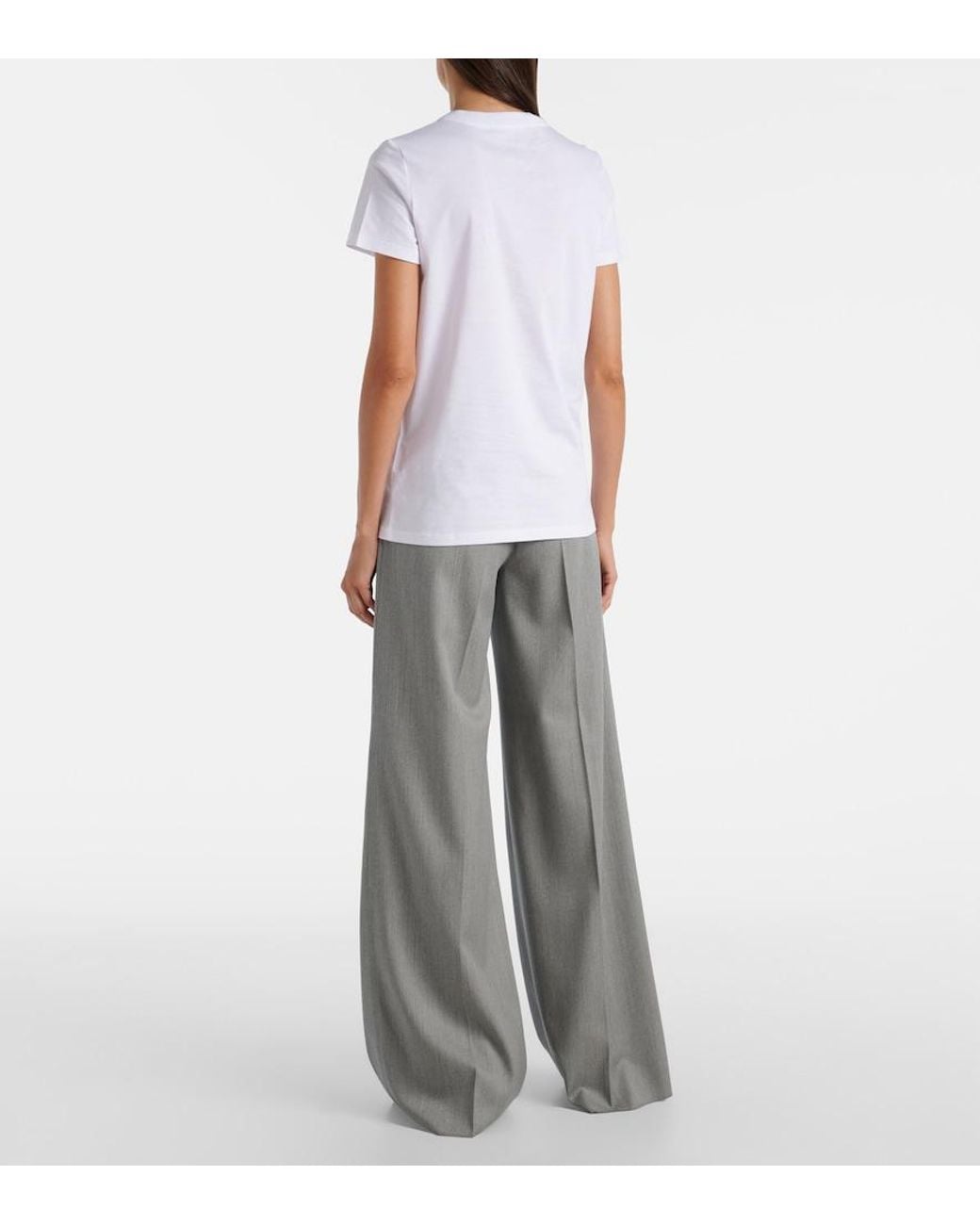 Max Mara White Bravo Printed Cotton T-Shirt