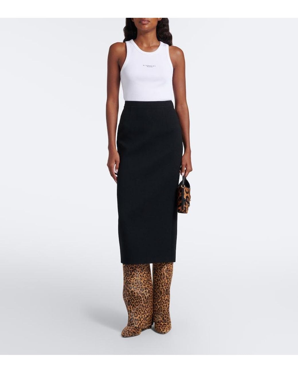 Givenchy Brown Shark Pinch Calf Hair Knee-High Boots
