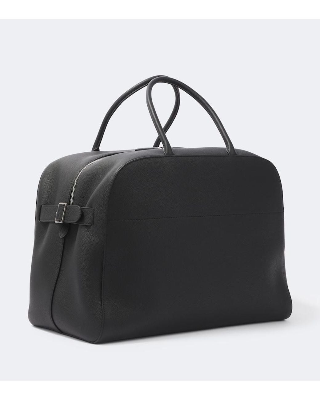 The Row Black Marco Leather Duffel Bag for men