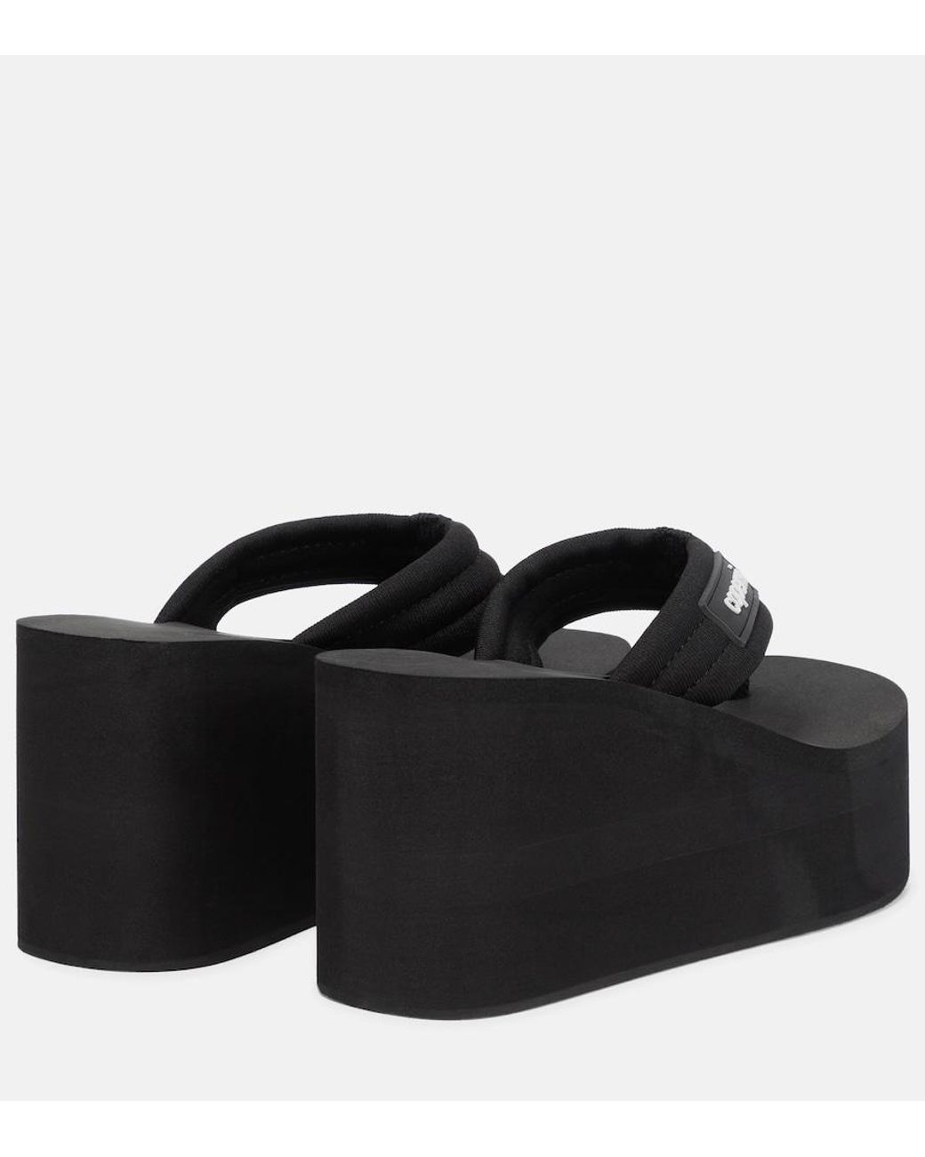 Coperni Black Platform Thong Sandals