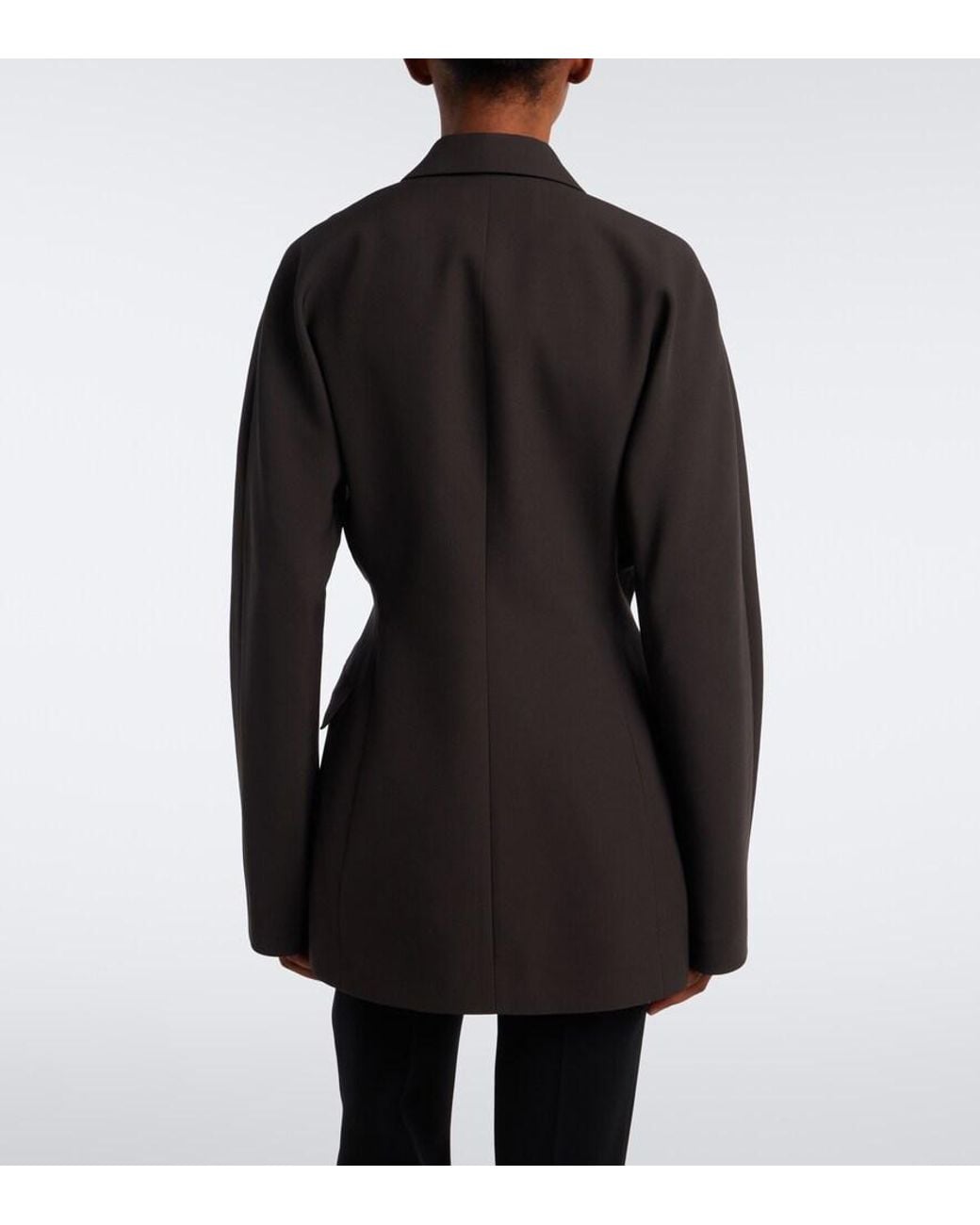 The Row Black Ciro Double-Breasted Virgin Wool Blazer