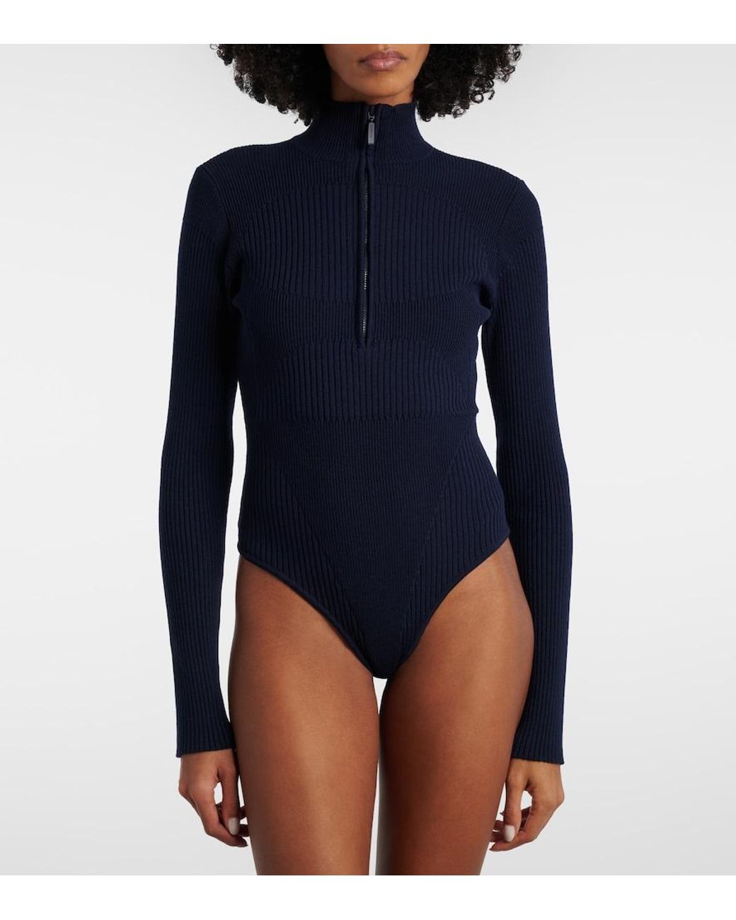 CORDOVA Blue Butte Ribbed-Knit Wool Ski Bodysuit