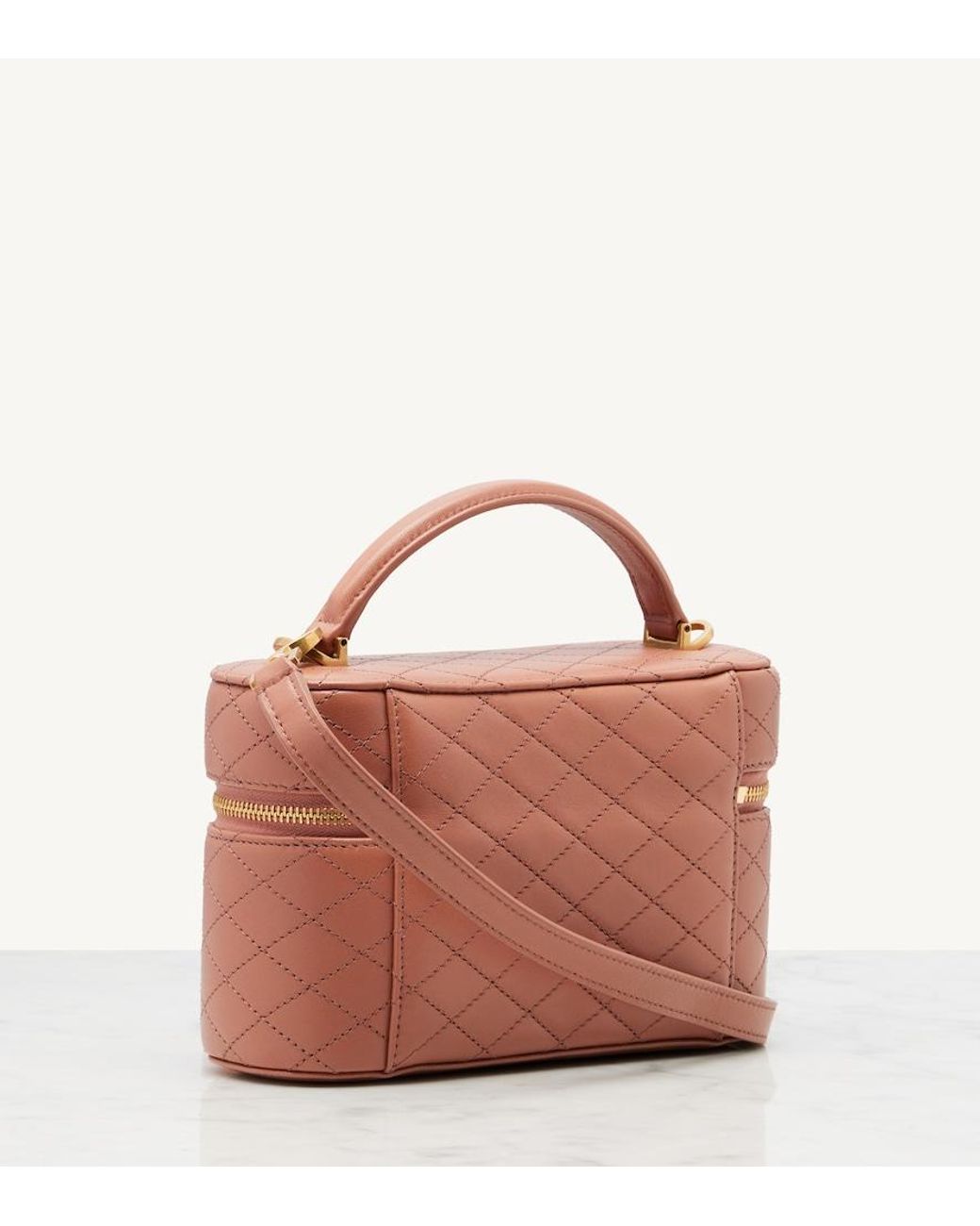 Saint Laurent Red Gaby Quilted Leather Vanity Bag