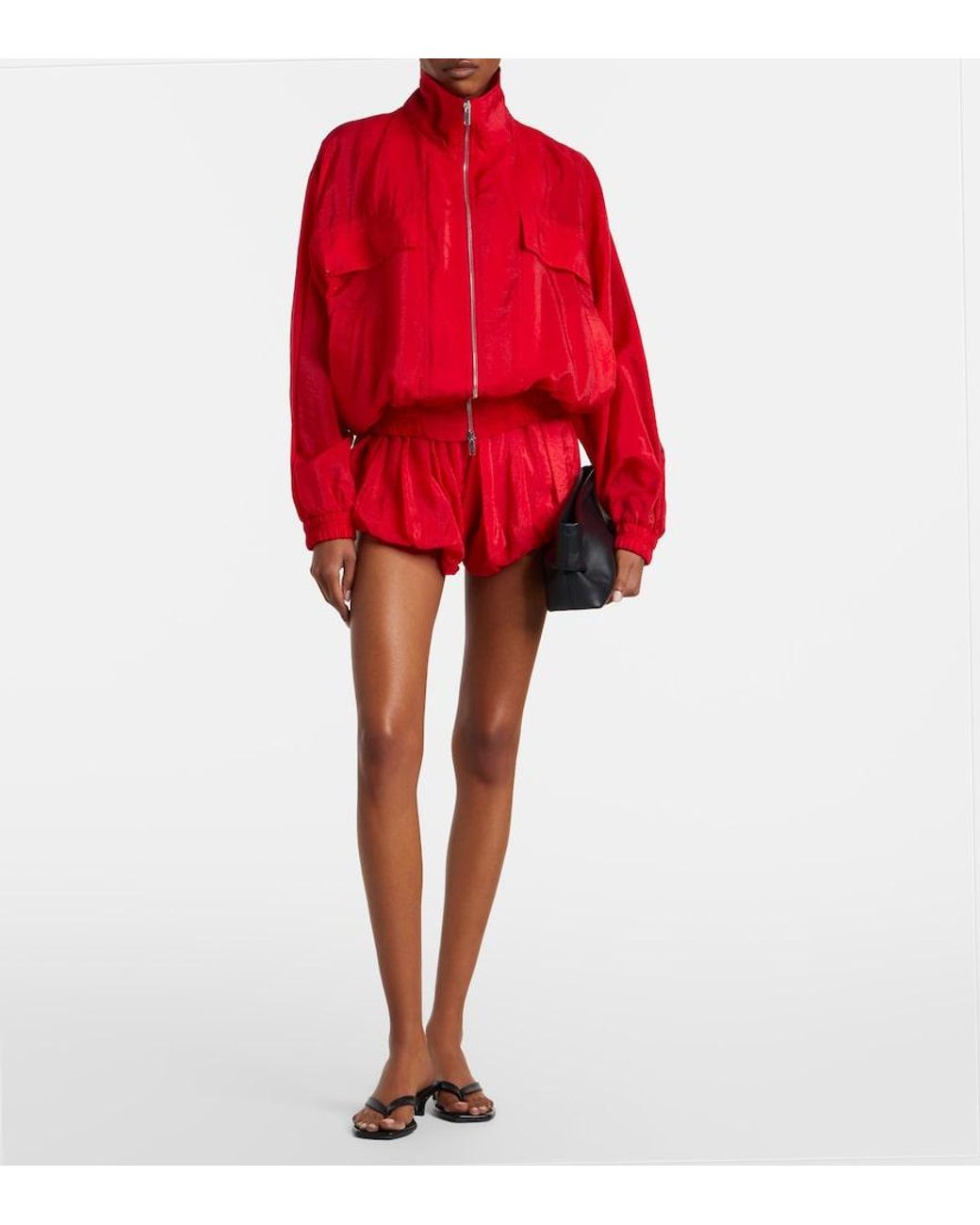 Frankie Shop Red Alina Shorts