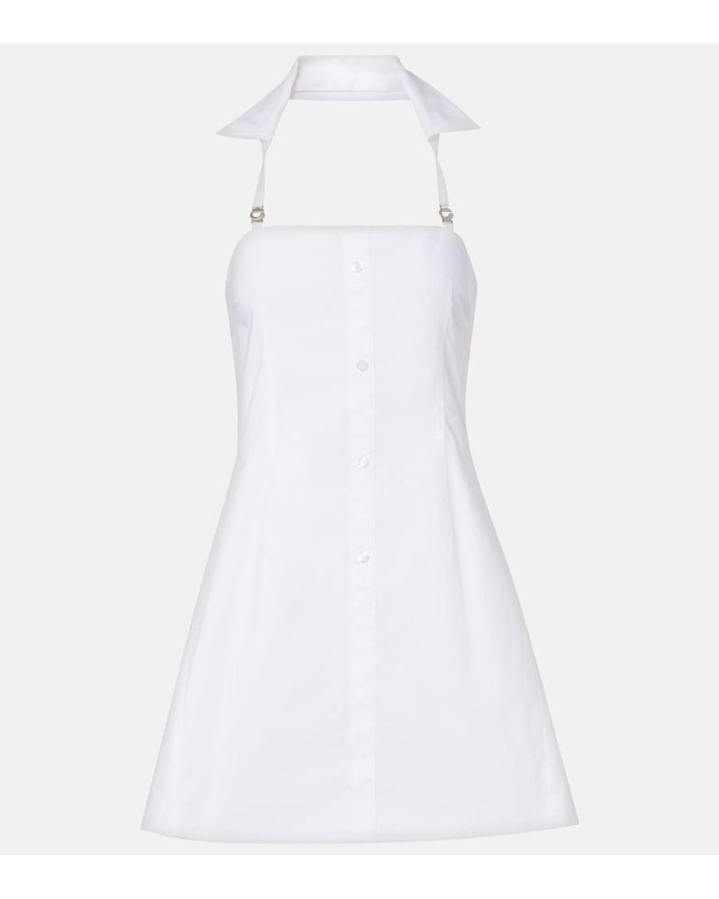 Vestido Corto De Algodon Coperni de color White