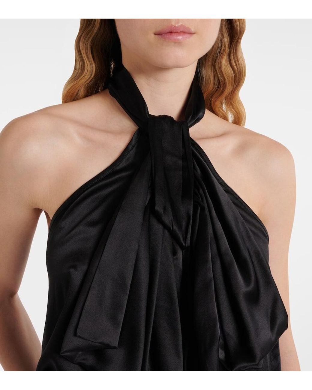 Nina Ricci Black Satin Top