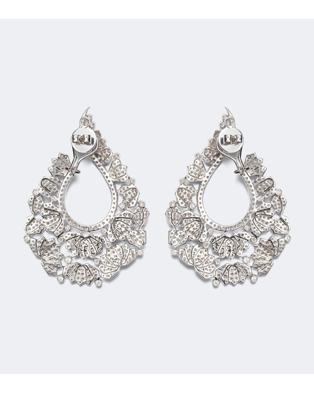ANANYA Metallic Scatter Lotus 18Kt Earrings With Diamonds