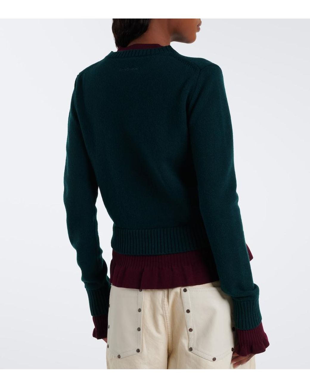 Acne Blue Layered Wool Sweater