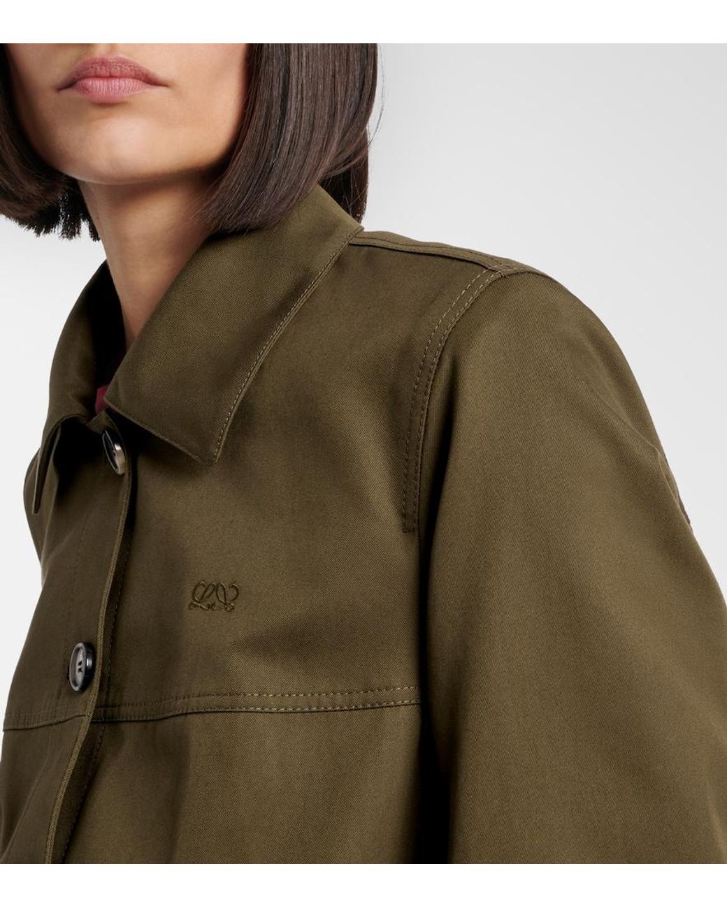 Loewe Green Cotton And Silk Jacket