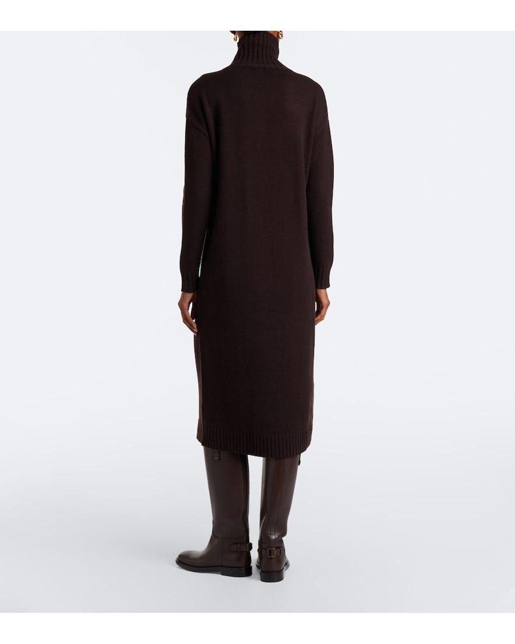 Max Mara Black Wool And Cashmere Sweater Dress