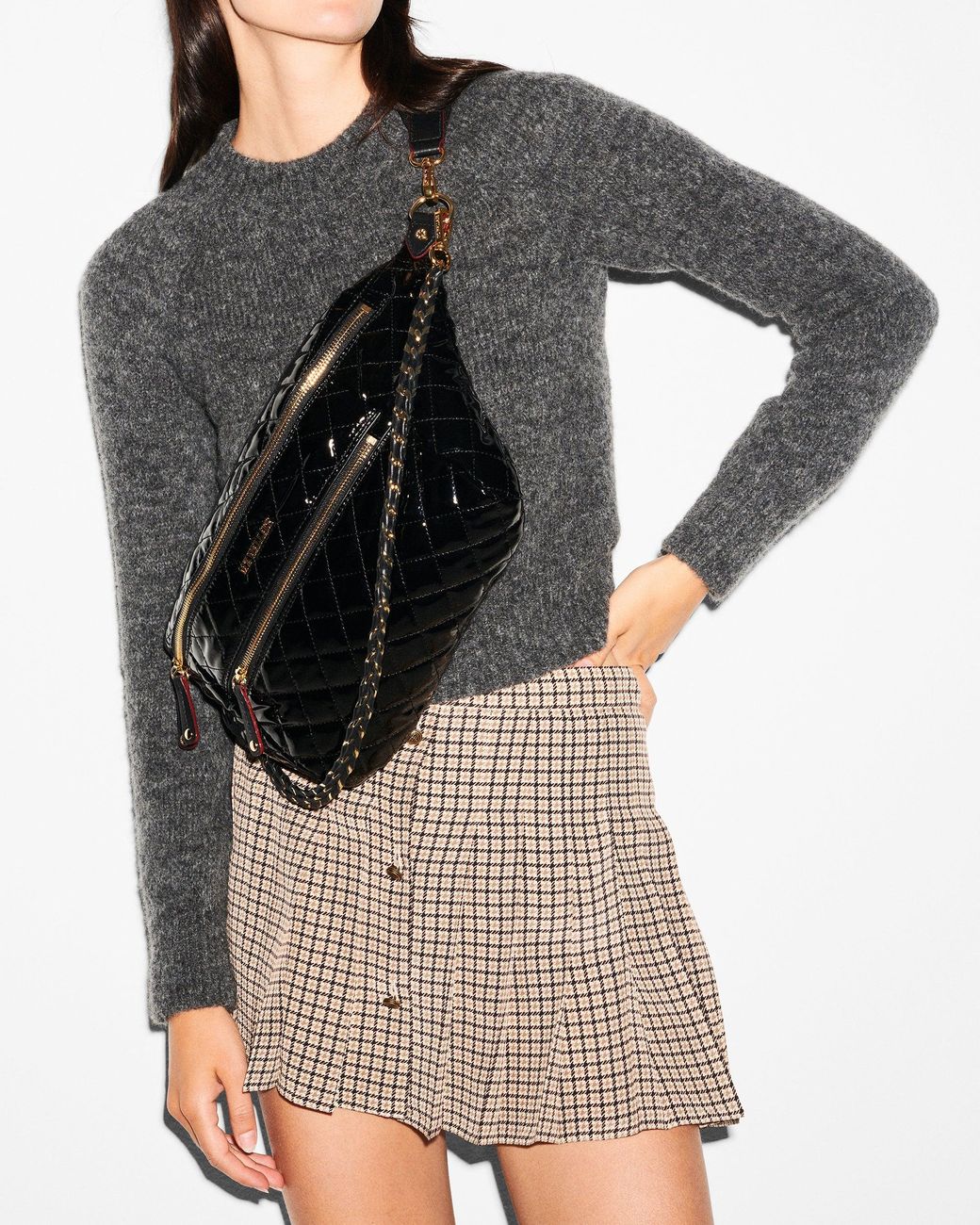 MZ Wallace Black Lacquer Crosby Sling Bag Lyst