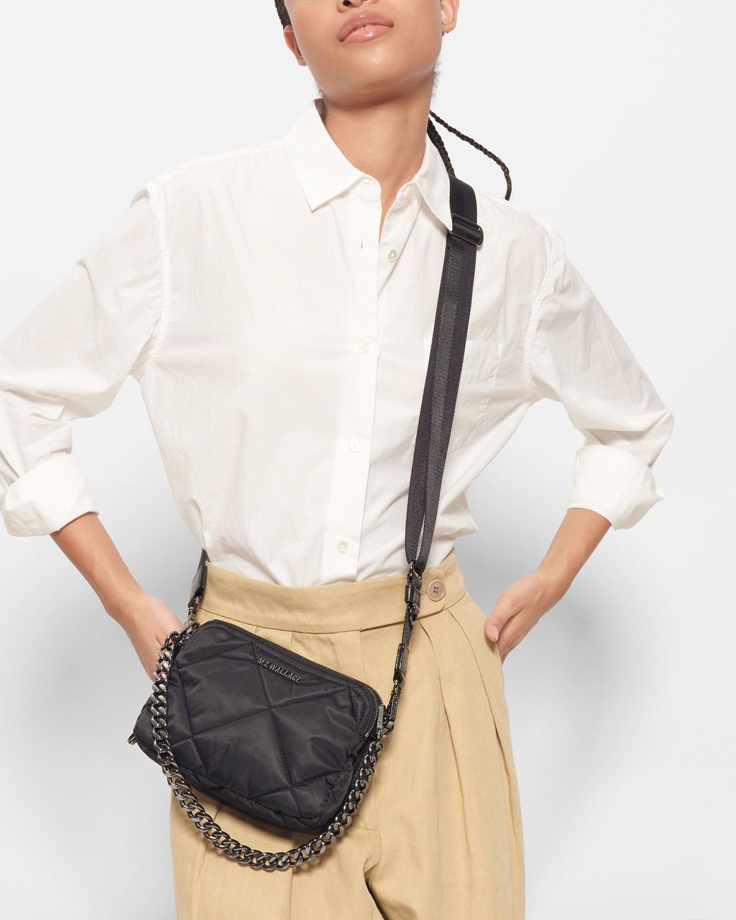MZ Wallace Black Small Madison Crossbody Lyst UK