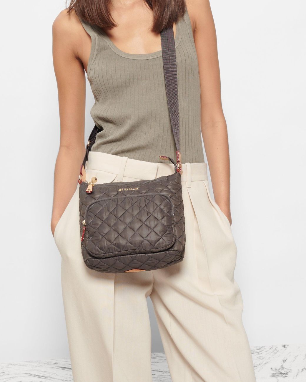 MZ Wallace Metro Scout Crossbody Deluxe in Brown Lyst UK